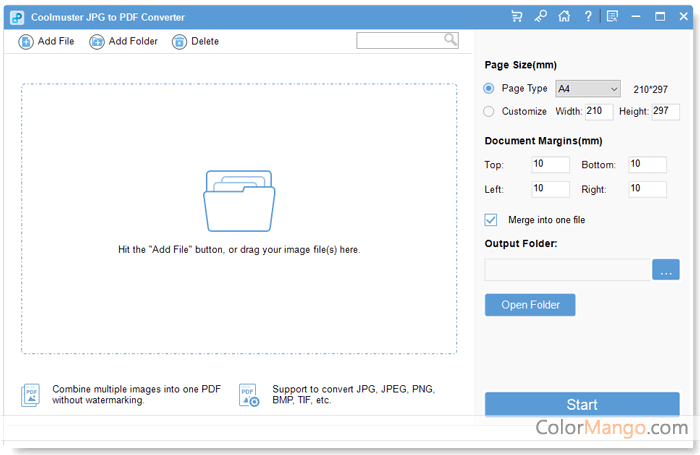 Coolmuster JPG to PDF Converter Screenshot