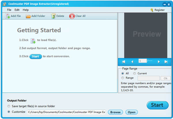 Coolmuster PDF Image Extractor Screenshot