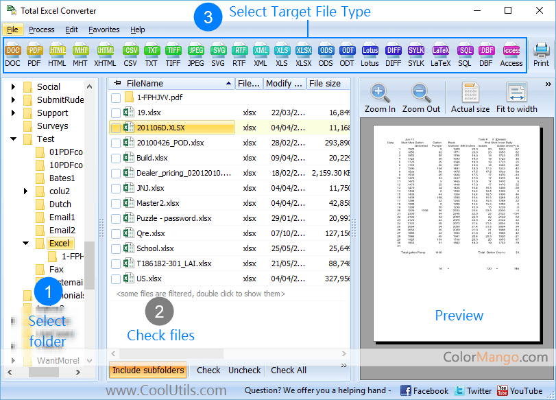 CoolUtils Total Excel Converter Screenshot