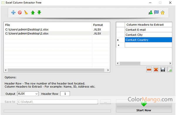 Excel Column Extractor Screenshot