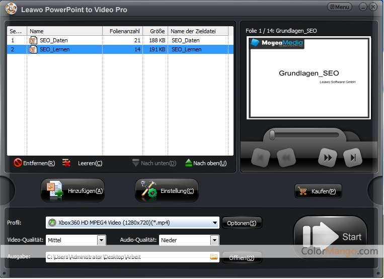 Leawo PowerPoint to Video Pro Screenshot