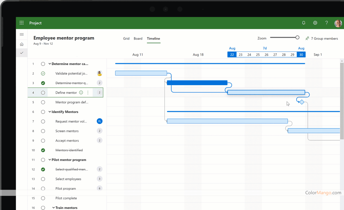Microsoft Project Screenshot