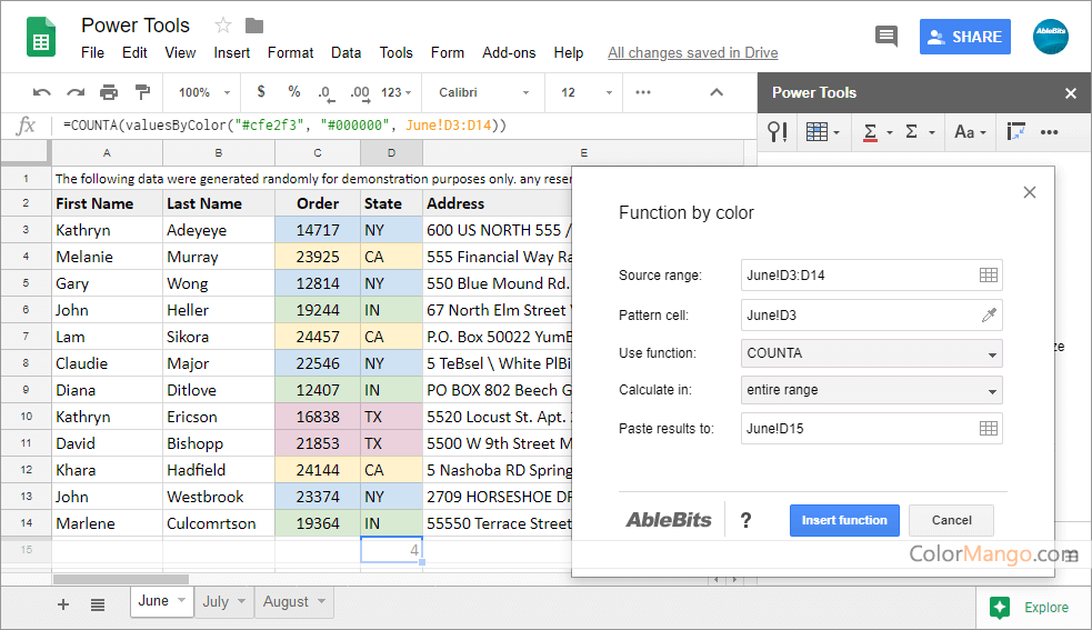 Power Tools add-on for Google Sheets Screenshot