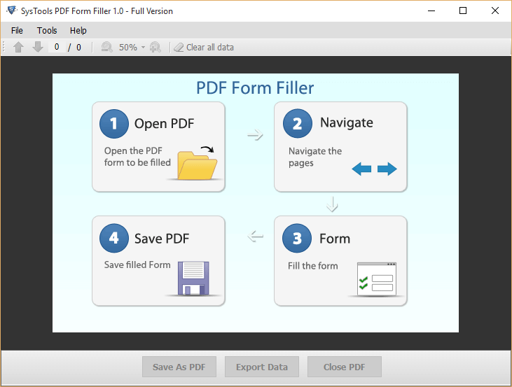 SysTools PDF Form Filler Screenshot