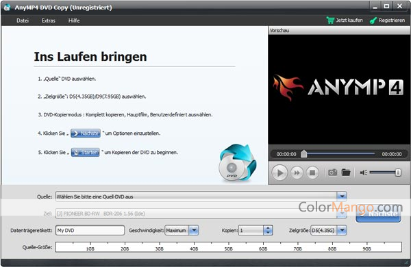 AnyMP4 DVD Copy Screenshot