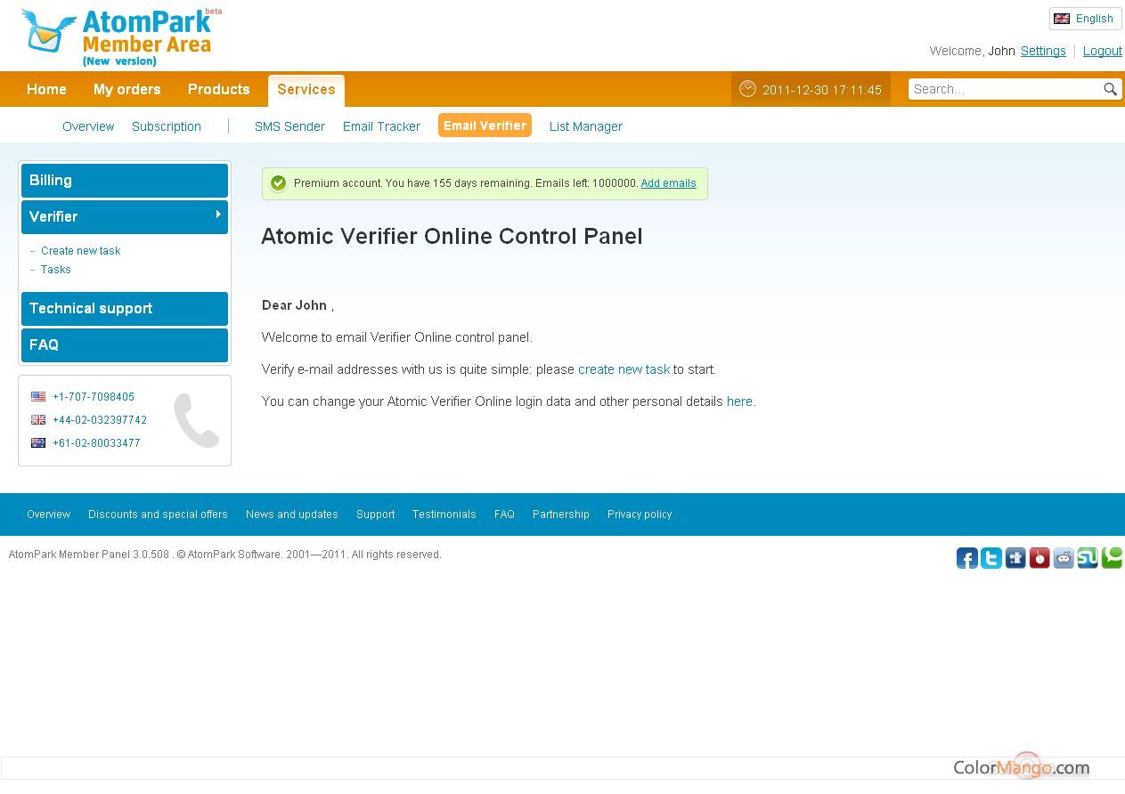 Atomic Verifier Online Screenshot