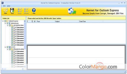 Kernel for Outlook Express Recovery Screenshot