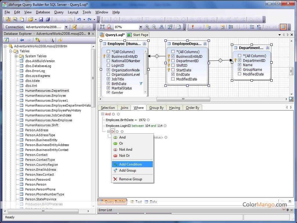 Query Builder for SQL Server 10% Discount