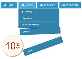 Animated Drop Down Menu Discount Coupon