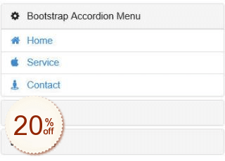 Bootstrap Accordion Menu Discount Coupon Code