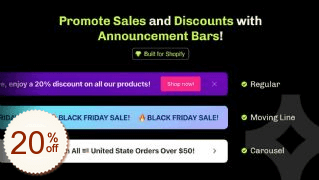 Essential Announcement Bar Discount Coupon