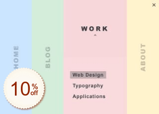 Nested Fullscreen Menu Discount Coupon