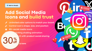 Social Media Icons Discount Coupon