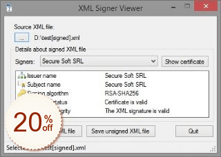 XML Signer Discount Coupon Code