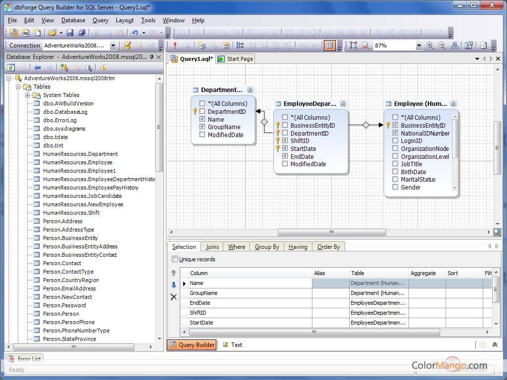 Query Builder for SQL Server Screenshot