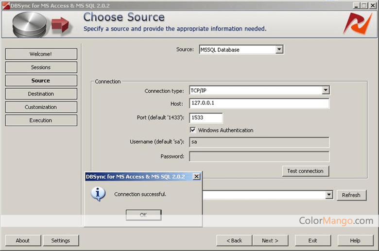 DBSync for Access & MSSQL Screenshot