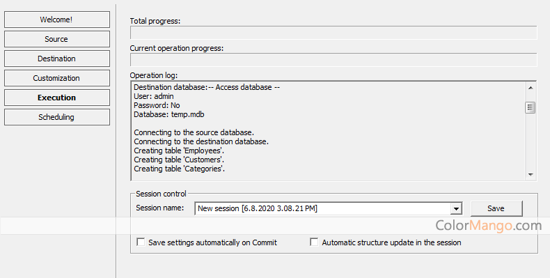 DBSync for MSSQL & MySQL Screenshot