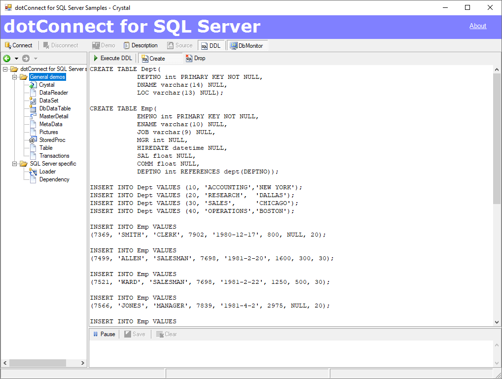 dotConnect for SQL Server Screenshot