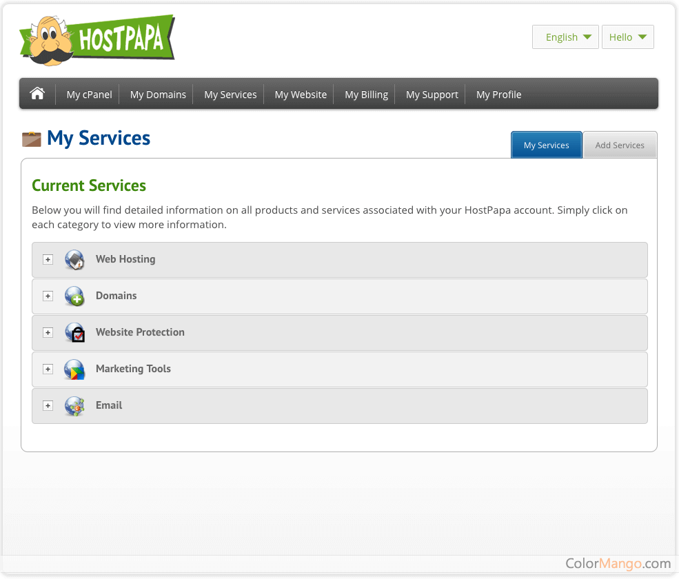 HostPapa Screenshot