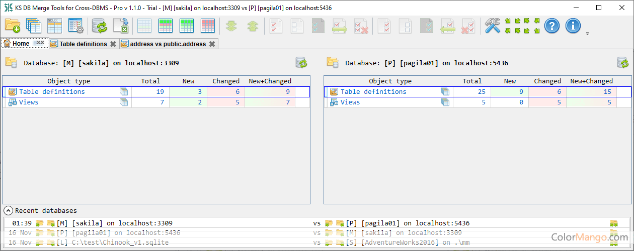 KS DB Merge Tools for Cross-DBMS Screenshot