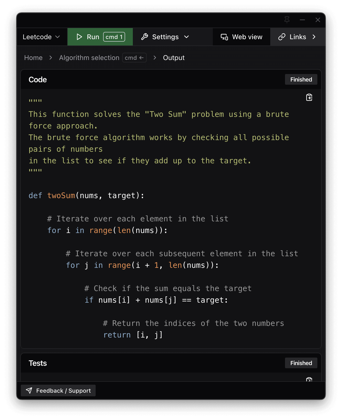 Leetcode Wizard Screenshot
