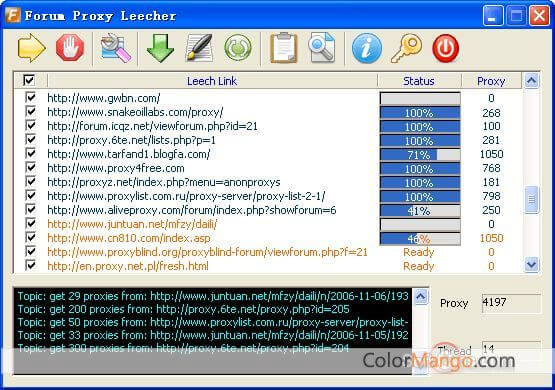 Forum Proxy Leecher Screenshot