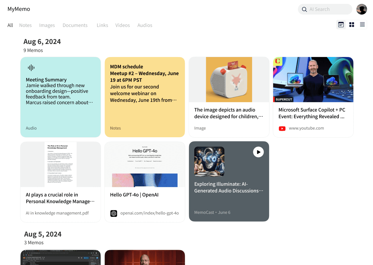 MyMemo AI Screenshot