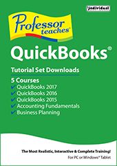 Professor Teaches QuickBooks 2017 Tutorial Set Downloads Shopping & Trial