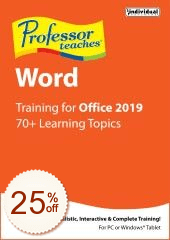Professor Teaches Word 2019 Discount Coupon
