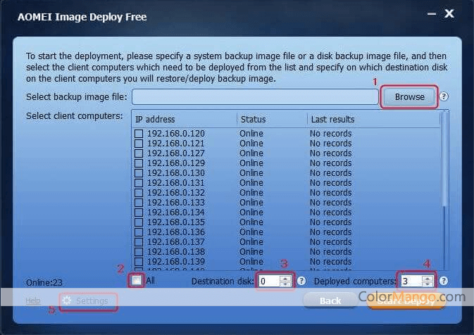 AOMEI Image Deploy Screenshot