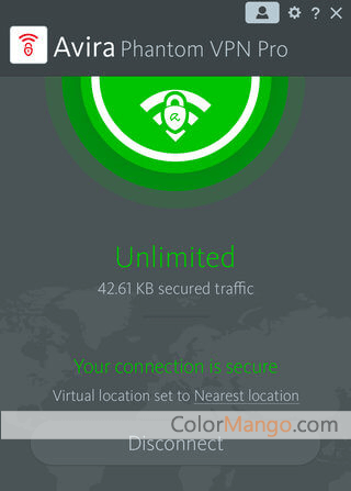 Avira Phantom VPN Pro Screenshot