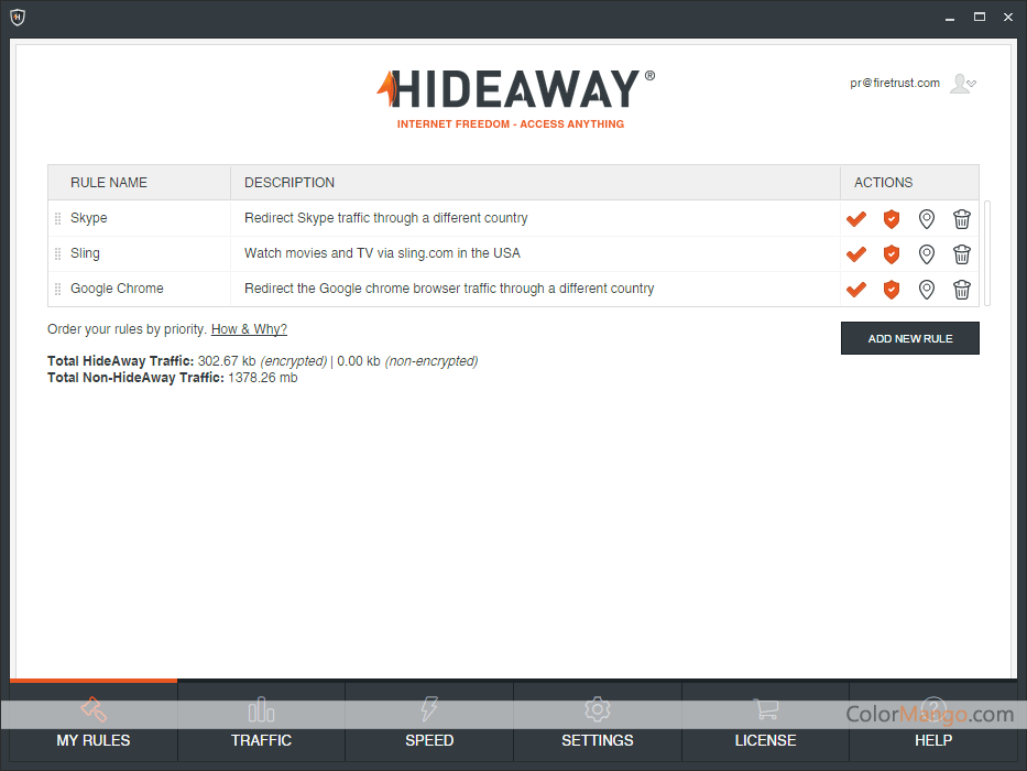 HideAway VPN Screenshot