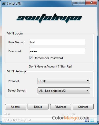 SwitchVPN Screenshot