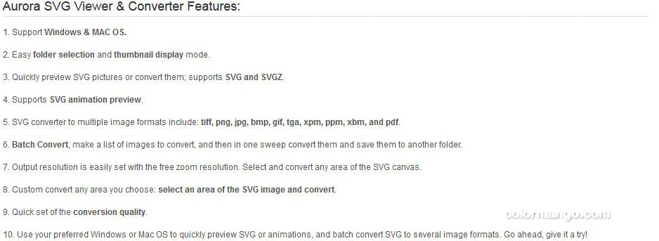 Aurora3D SVG Viewer & Converter Feature