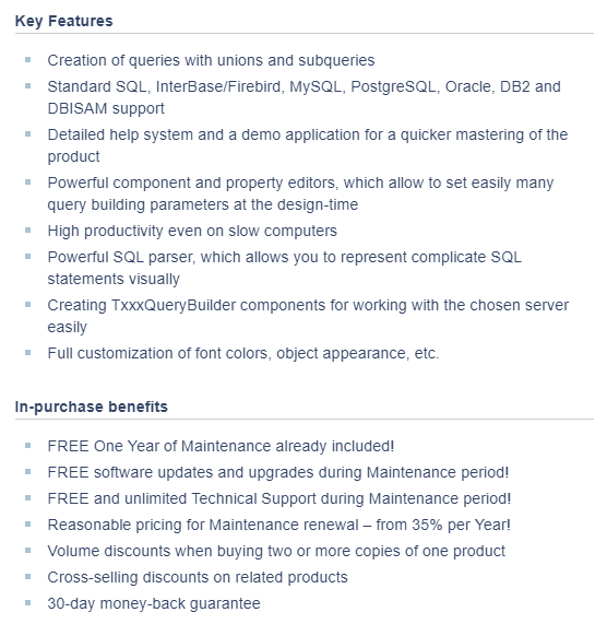 EMS Advanced Query Builder's Feature