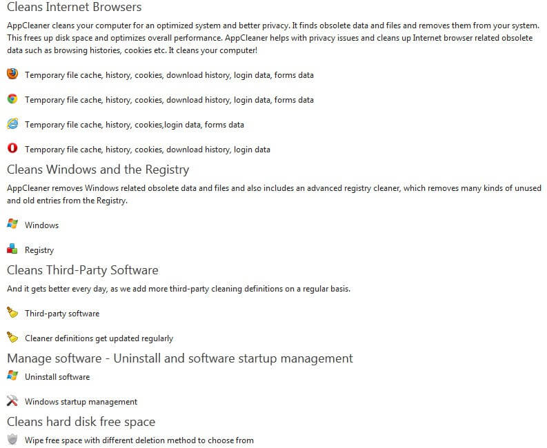 UpdateStar AppCleaner Feature