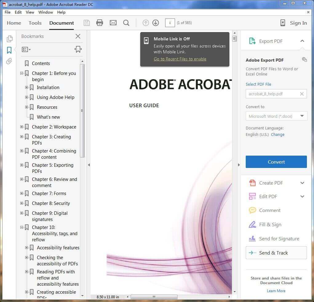 adobe acrobat reader dc update service