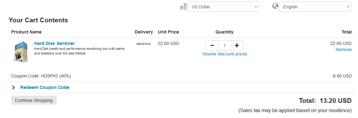 Activate Hard Disk Sentinel Professional Discount Coupon