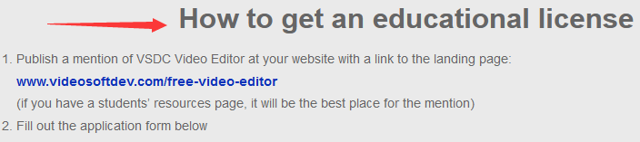 VSDC Video Editor Education License for FREE