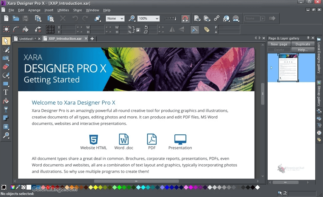 Xara Designer Pro X Screenshot