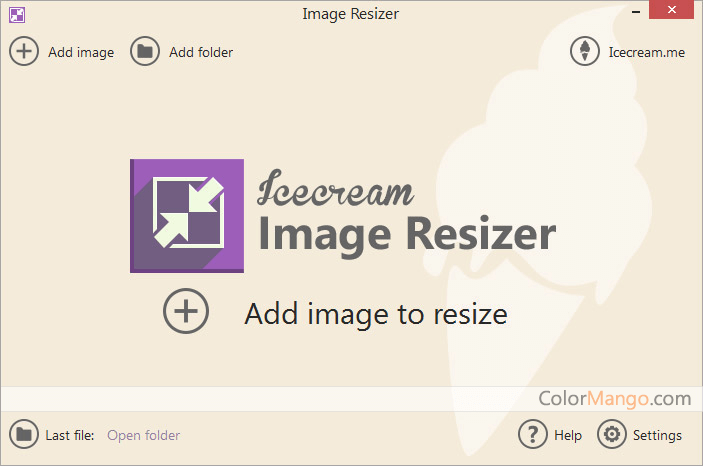 Icecream Image Resizer Screenshot