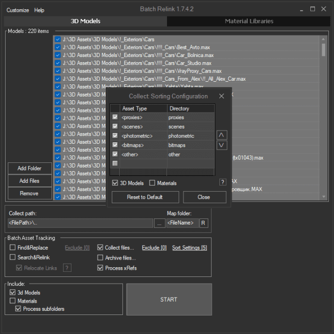 KStudio Batch Relink 3D Files Screenshot