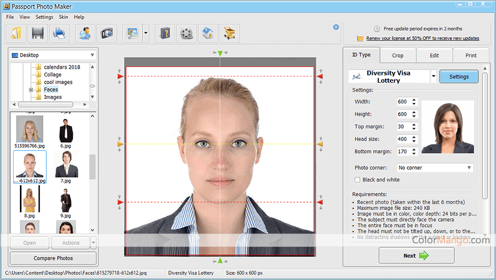 Passport Photo Maker Screenshot