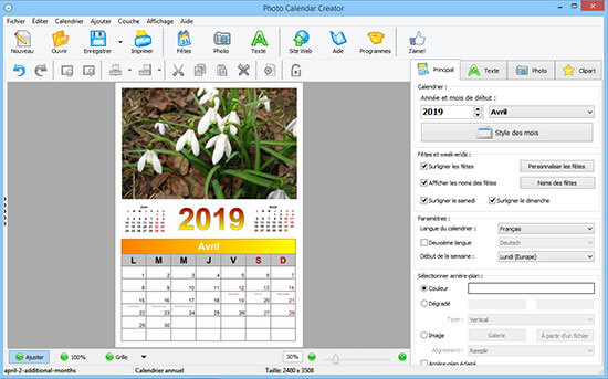 Photo Calendar Creator Screenshot