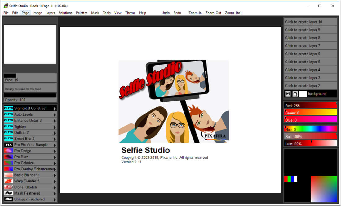 Selfie Studio Screenshot