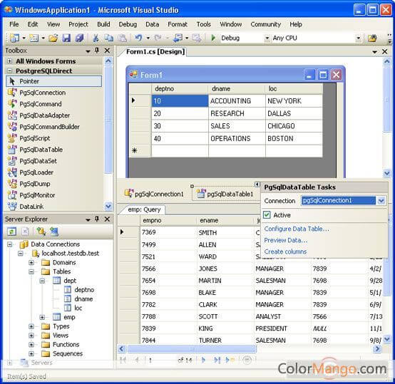 dotConnect for PostgreSQL Screenshot