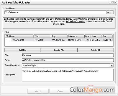 AVS YouTube Uploader Discount Coupon Screenshot
