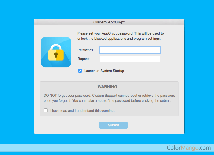 Cisdem AppCrypt for Mac Screenshot