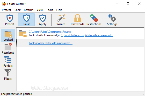 Folder Guard Screenshot