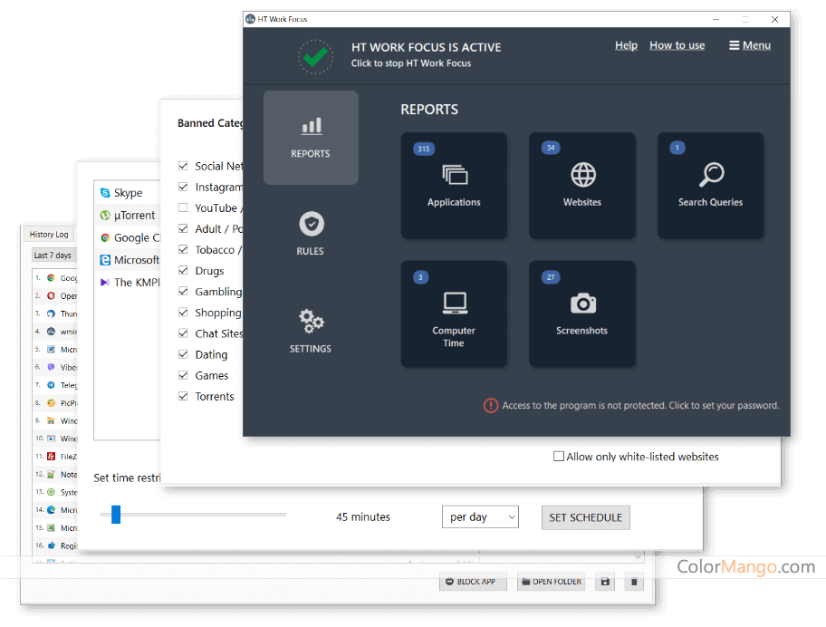 HT Work Focus Screenshot